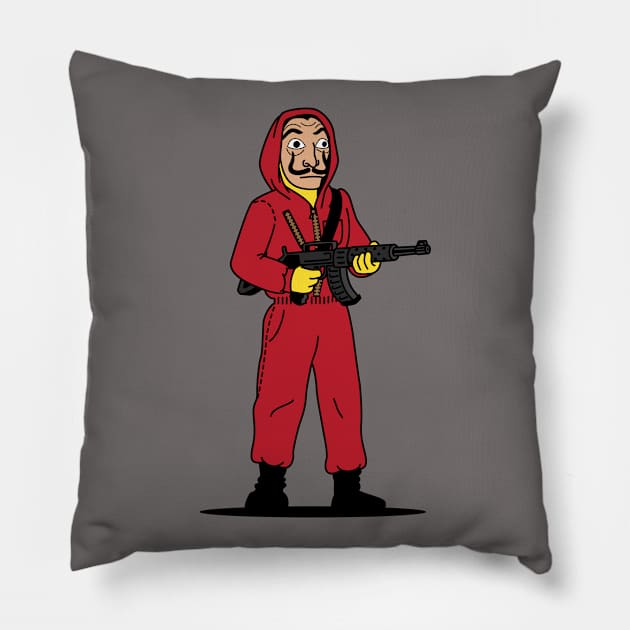 Dali La Casa de Papel (Money Heist) Pillow by vo_maria