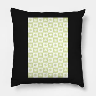 Copy of Lisa Says Gah Inspired Checkered Flower Trendy Sage Green Pillow