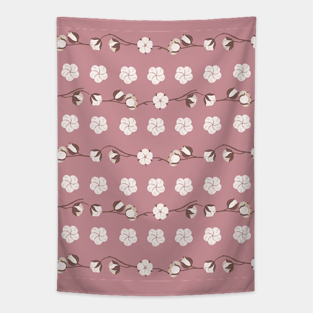 Blooming cotton flower 2 Tapestry by SkyisBright