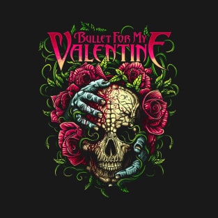 bullet for my valentine - skull on roses T-Shirt