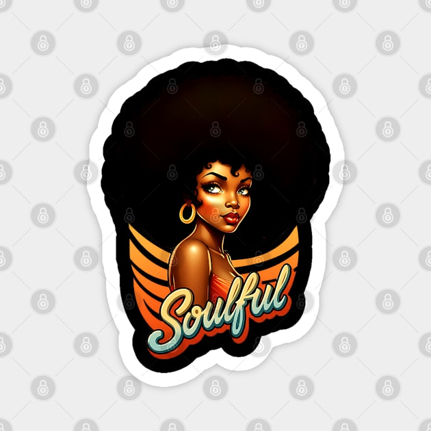 Soulful Black Woman Magnet by UrbanLifeApparel