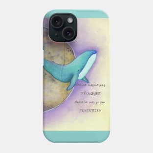 Une baleine en visite sur la lune Phone Case