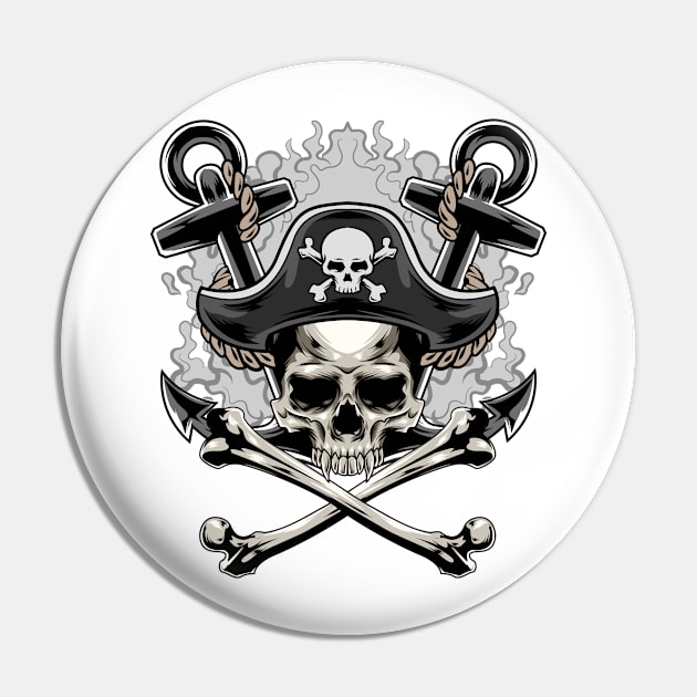 Skull Pirates Pin by Harrisaputra