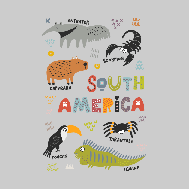 South American Animals by JunkyDotCom