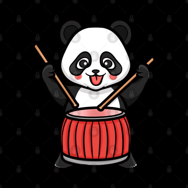 Drummer Panda by Ryuga