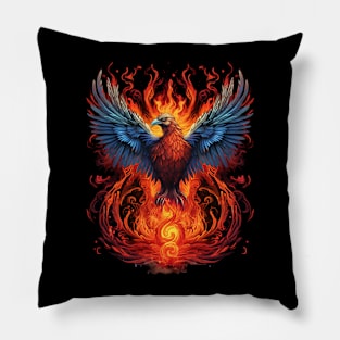 Flaming Phoenix Resurgence Pillow