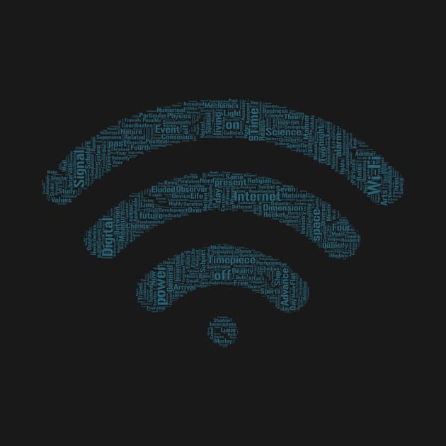 Wi-Fi Signal Symbol Silhouette Shape Text Word Cloud by Cubebox