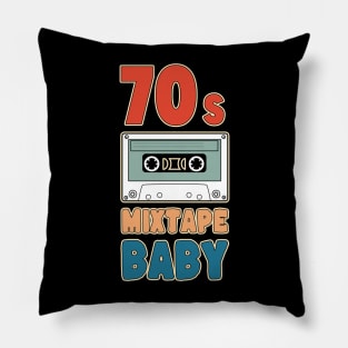 70s Mixtape Baby Pillow