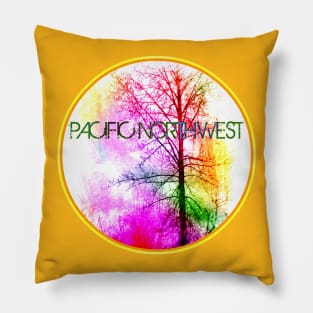 PNW Rainbow Tree Pillow