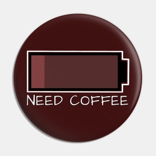 Need Coffee Pin