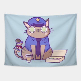 Police Cat Tapestry