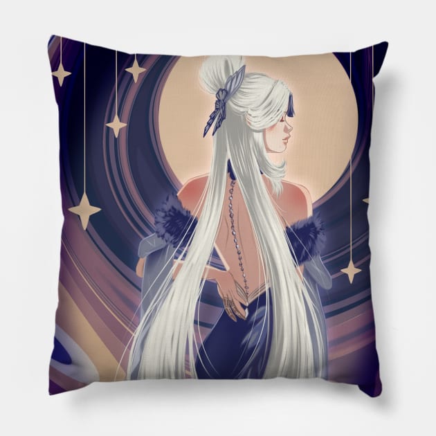 Ningguang Genshin Impact Pillow by SosiCreatesArt