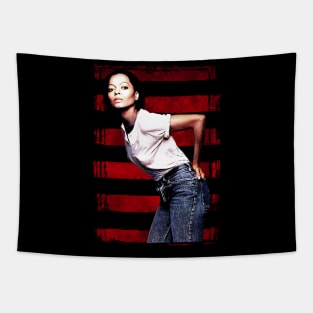 Diana Ross-Vintage Style-Red Stripes Tapestry