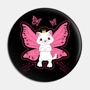 Butterfly Kitten Fairy Pin