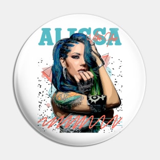 Alissa White Gluz Fan Art Retro design // Vintage Pin