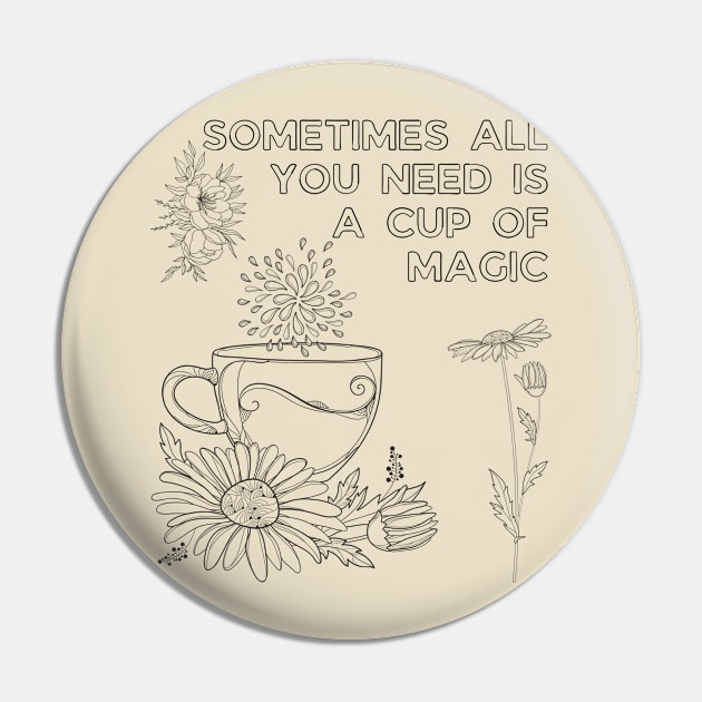 Cup Of Tea Quote Pin by Souls.Print