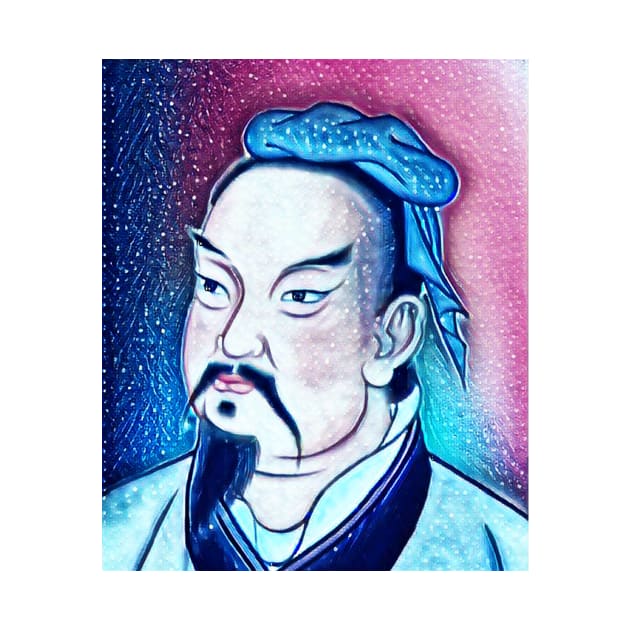 Sun Tzu Snowy Portrait | Sun Tzu Artwork 13 by JustLit