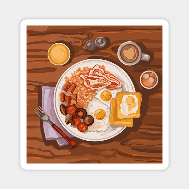 Full English breakfast Magnet by mikybastiano