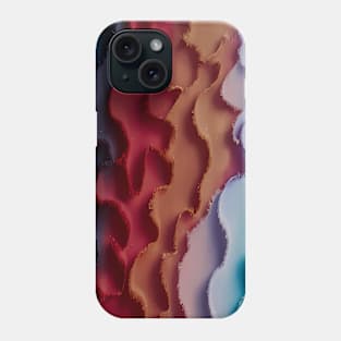 Abstract, Marble, Watercolor, Colorful, Vibrant Colors, Textured Painting, Texture, Gradient, Wave, Fume, Wall Art, Modern Art Phone Case