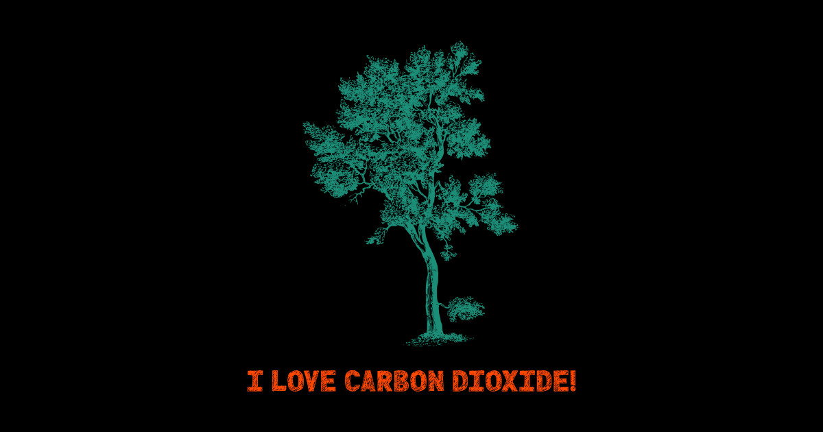 I love carbon dioxide Trees Sticker TeePublic