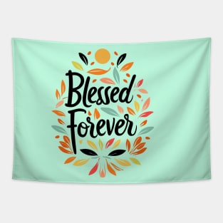 Women with Beautiful Hearts: Blessed Forever typography Tapestry