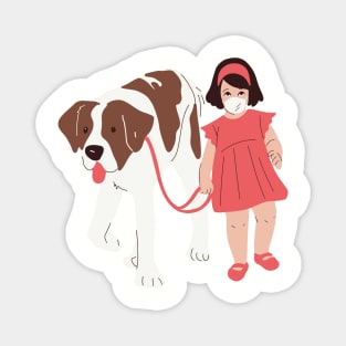 The Girl and the Dog Magnet