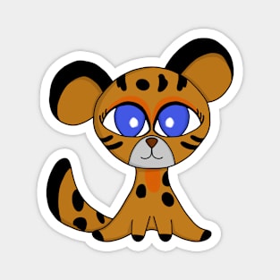 Jaguatirica Cute Ocelot Baby Magnet