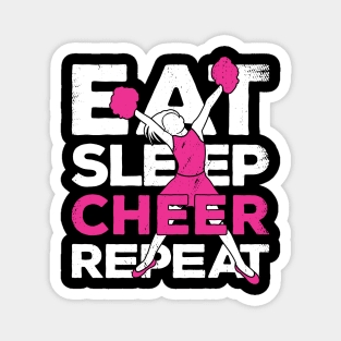 Eat Sleep Cheer Repeat Cheerleader Gift Magnet