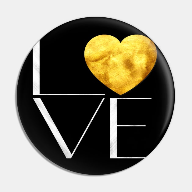 Golden Heart Means Love Pin by LittleBean