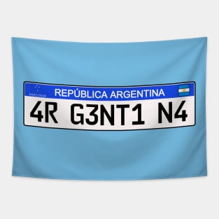 Argentina car license plate Tapestry