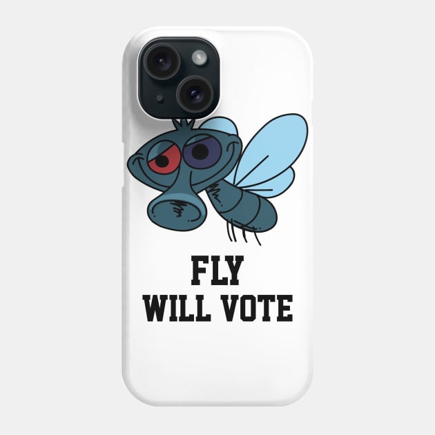 Fly Will Vote - Fly On Head Mike Pence Phone Case by dokgo