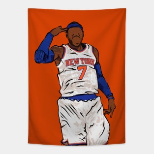 Carmelo Anthony Celebration Sketch Tapestry