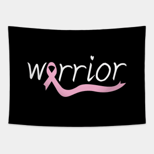 Warrior T-shirt, Breast Cancer Awareness Tee, Pink Ribbon Shirt, October Tees, Cancer Survivor Gift, Pink October Shirt, Women Graphic Tee Tapestry