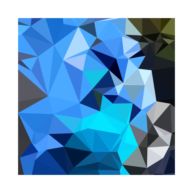 Air Force Blue Abstract Low Polygon Background by retrovectors