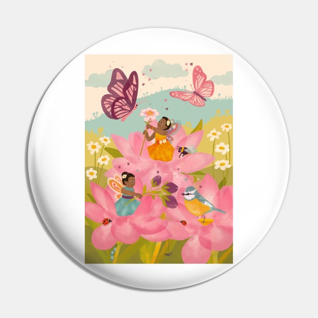 Beautiful Black Flower Fairies playing with their woodland friends Pin by NattyDesigns