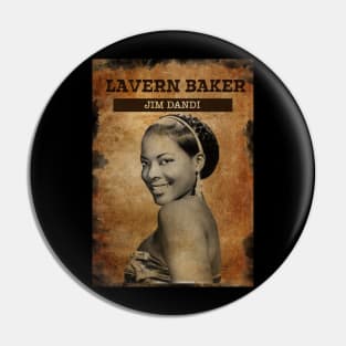 Vintage Old Paper 80s Style Lavern Baker Pin