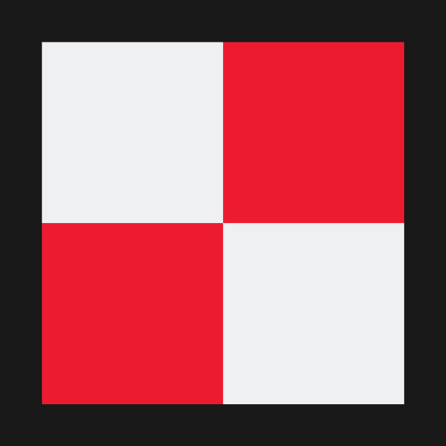 Sunderland Red and White Checkered Fan Flag by Culture-Factory