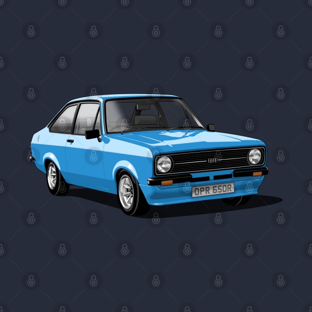 Ford Escort Mk 2 in olympic blue by candcretro