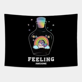 Feeling Awesome Unicorn Tapestry