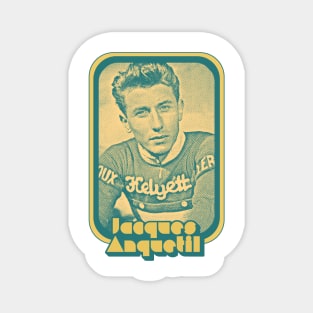 Jacques Anquetil // Retro Style Cycling Fan Art Magnet