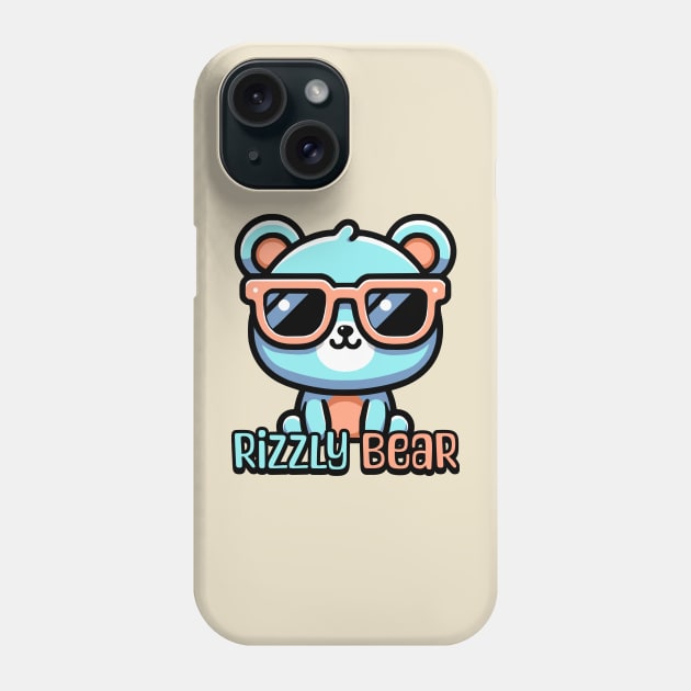 Rizzly Bear? Cute Bear Pun Phone Case by Cute And Punny