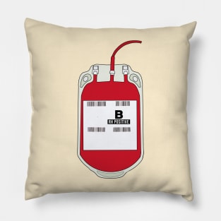 B Positive Blood Bag Pillow