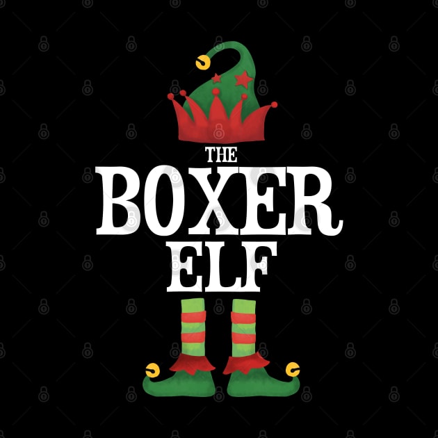 Boxer Elf Matching Family Group Christmas Party Pajamas by uglygiftideas