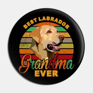 Best Labrador Grandma Ever Pin