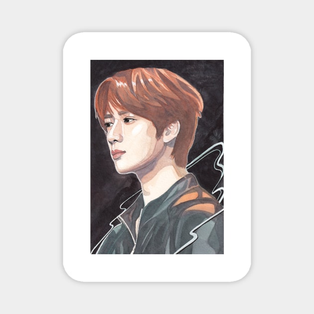 Choi Beomgyu TXT Watercolour Painting Magnet by NiamhYoungArt