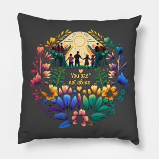 Circle of Love: Uniting for Mental Health Awareness Pillow