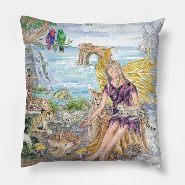 Felina's Menagerie Pillow by cristinahansen