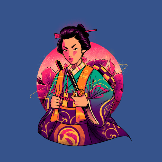 Samurai Geisha - Japanese - T-Shirt