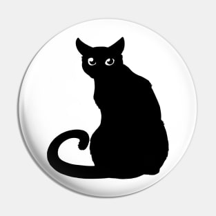 Cat Black Pin