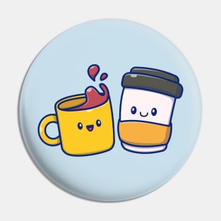 Cute Coffee Cartoon Pin